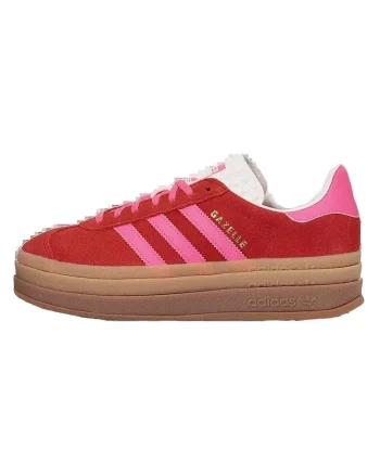 Tenisi barbati,  Gazelle Bold, rosu, piele intoarsa