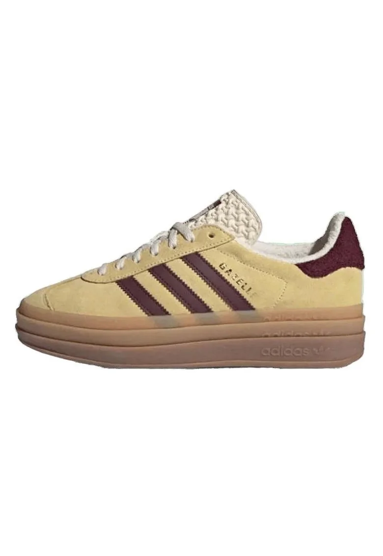 Tenisi dama  Gazelle Bold, piele intoarsa, galben/maro