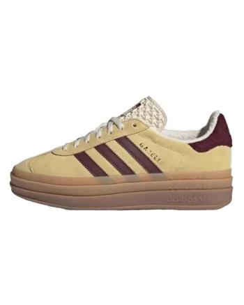Tenisi dama  Gazelle Bold, piele intoarsa, galben/maro