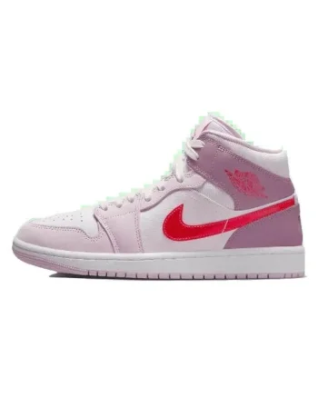 Pantofi sport barbati  Air Jordan 1 Mid, editie Valentine's Day, culori calde, material de calitate