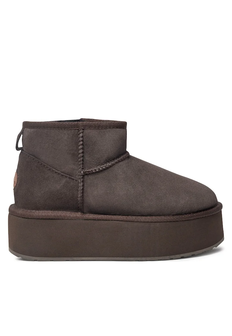 Ghete de zapada,  Stinger Micro Flatfo, maro, piele naturala