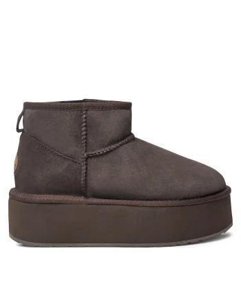 Ghete de zapada,  Stinger Micro Flatfo, maro, piele naturala