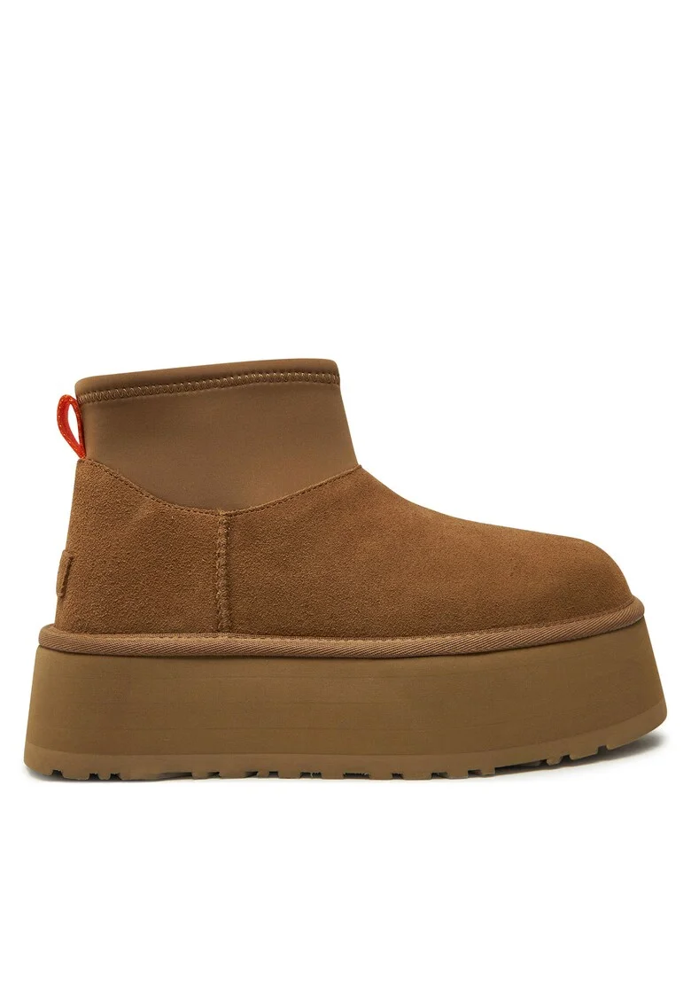 Ghete dama  maro, piele naturala, Classic Mini,
