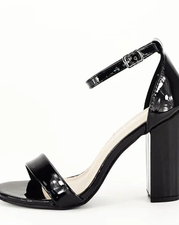 Sandale negre cu toc gros BL720 130