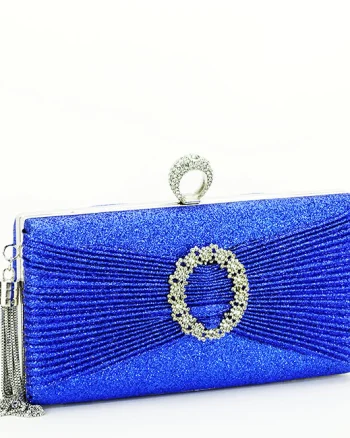 Geanta clutch cu brosa BYH8815 05 Albastru