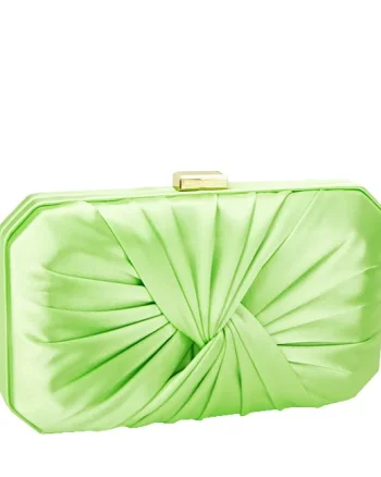 Geanta clutch din saten DYX3335-5 05 Verde mar