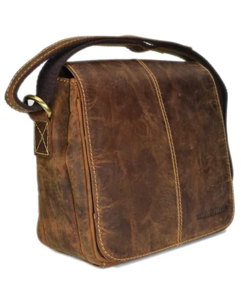 Geanta umar dama piele naturala maro antichizat 24 x 21, Vintage,, Maro antichizat, 24 x 21 x 12 cm