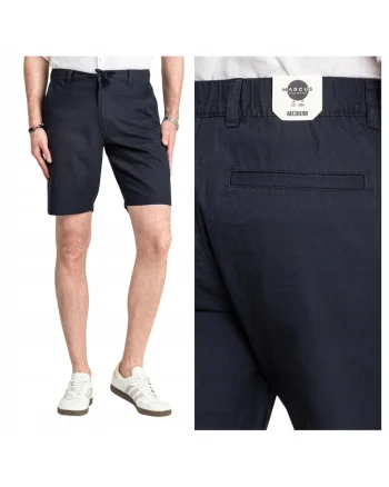 Pantaloni Scurti Barbati,  Brad Shorts, Croi: Regular Fit, Stil: Drept / Regulamentar, Inaltimea Taliei: Medie / Inchidere: Albastru