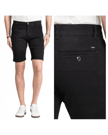 Pantaloni Scurti Barbati,  Gerry Chino Shorts, Negru, Croi: Regular Fit, Stil: Drept, Negru, Negru