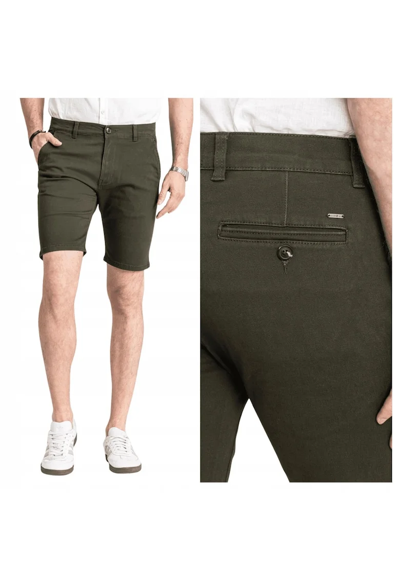 Pantaloni Scurti Barbati,  Gerry Chino Shorts, Albastru Croi: Regular Fit, Albastru, Verde masliniu