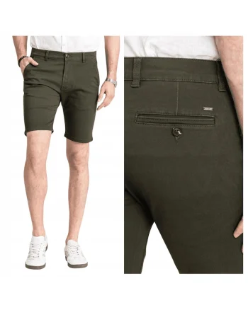 Pantaloni Scurti Barbati,  Gerry Chino Shorts, Albastru Croi: Regular Fit, Albastru, Verde masliniu