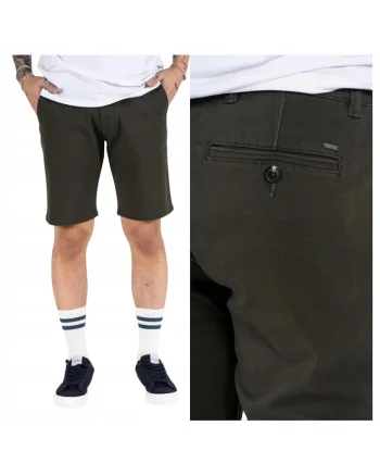 Pantaloni Scurti Barbati,  Gerry Chino Shorts, Verde, Croi: Regular Fit, Numar De Buzunare: 5, Verde 140466, Verde masliniu