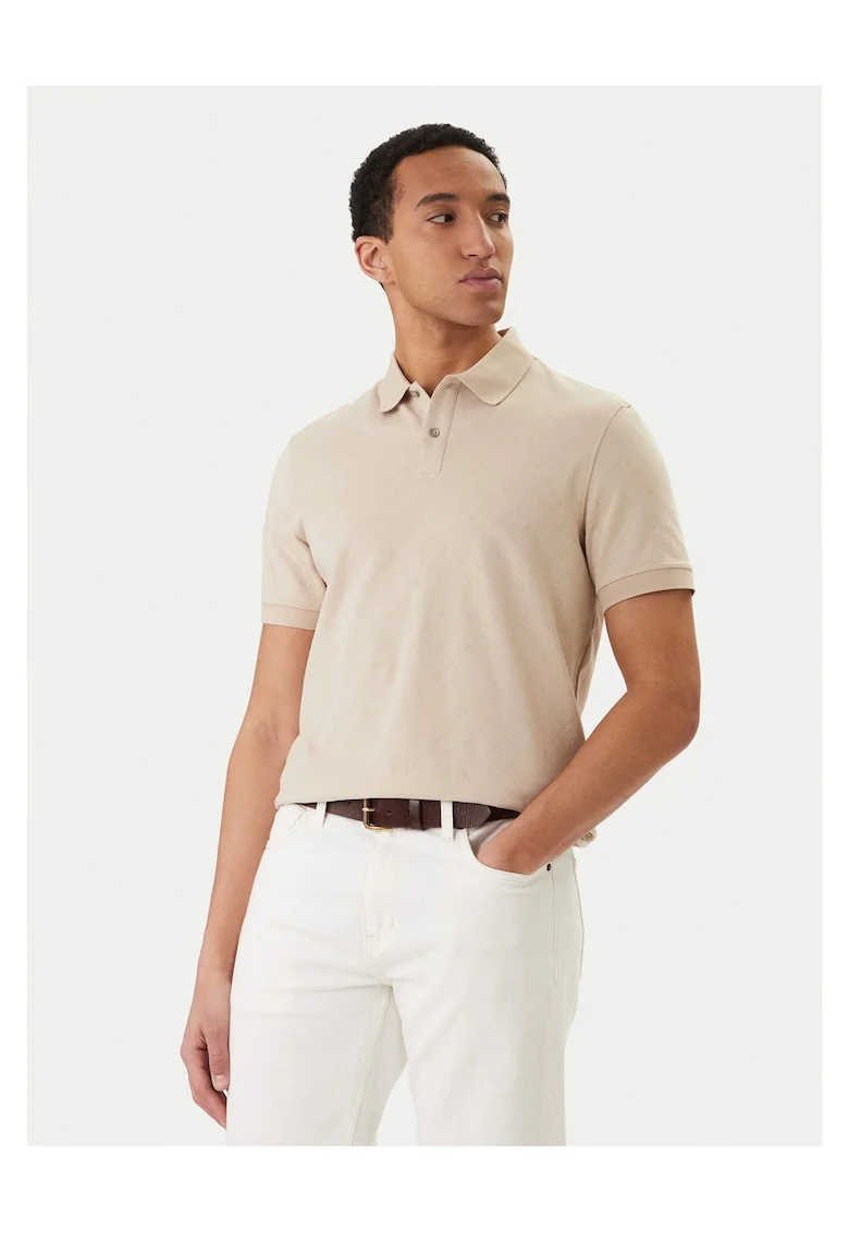 Tricou barbati,  bumbac, bej clasic