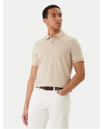 Tricou barbati,  bumbac, bej clasic