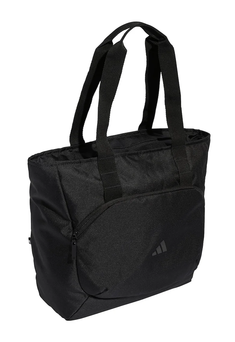 Geanta tote unisex cu buzunar exterior Prime, Negru