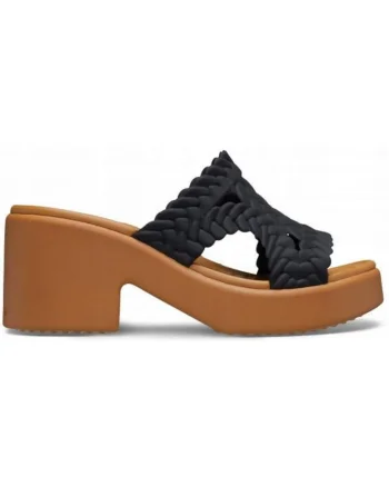 Slapi Femei, Brooklyn Woven Heel 209979 Slide, Negru, Negru