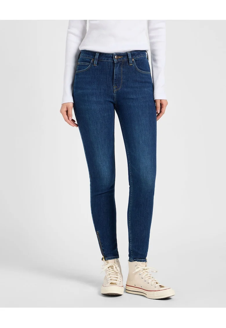Blugi dama  Scarlett High Zip, bumbac, albastru