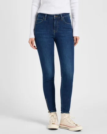 Blugi dama  Scarlett High Zip, bumbac, albastru