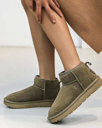 Ghete kaki din piele naturala JB1966 111