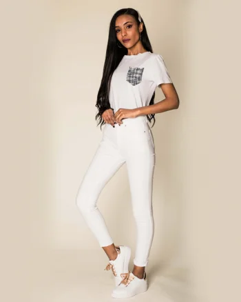 Blugi Dama Slim Nina Carter Albi P109-2 M8