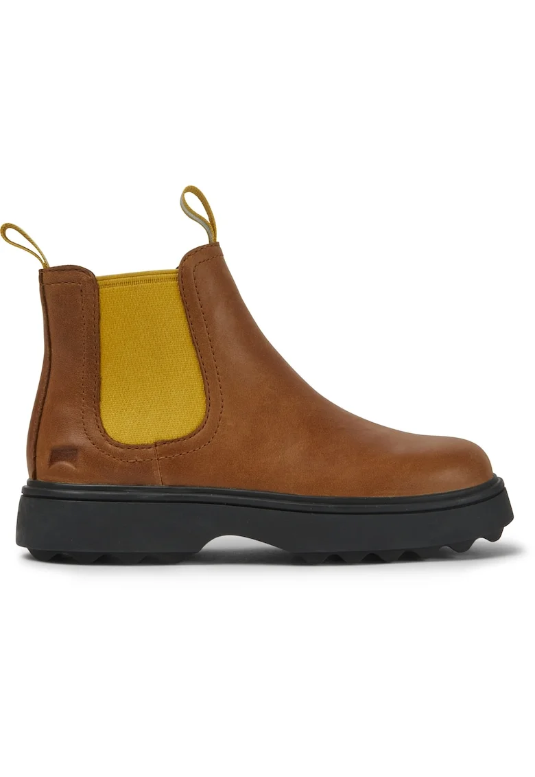 Ghete Chelsea din piele Norte 373, Maro