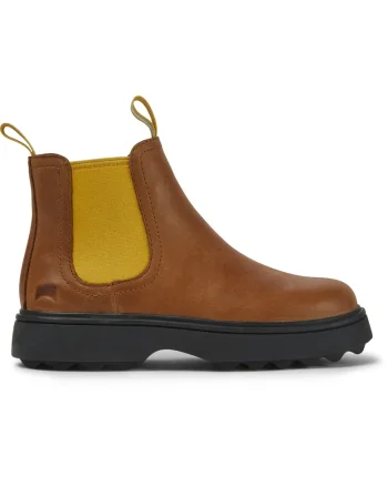 Ghete Chelsea din piele Norte 373, Maro