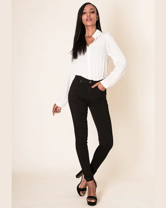 Blugi Dama Push-up Skinny Nina Carter Negri P106N M8