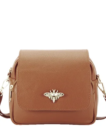 Geanta mica din piele naturala 1502 122 Camel