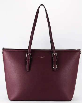 Geanta bordeaux FloraCo Paris de talie mare F1808 16