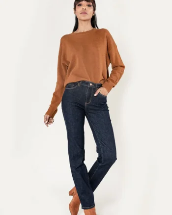 Blugi Dama Albastru inchis Straight Nina Carter P517-18 M9