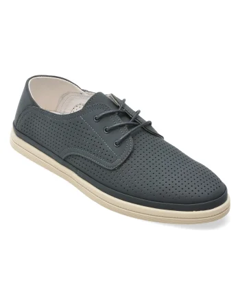 Pantofi OTTER bleumarin, J260014, din piele naturala