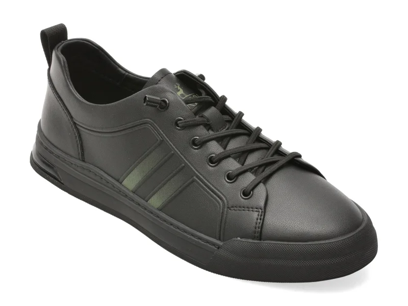 Pantofi sport CARIBU negri, V260005, din piele naturala