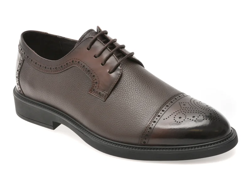 Pantofi eleganti OTTER maro, 30008, din piele naturala