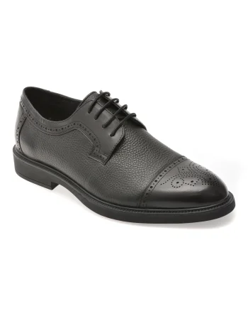 Pantofi eleganti OTTER negri, 30008, din piele naturala