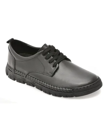 Pantofi OTTER negri, DD1106, din piele naturala