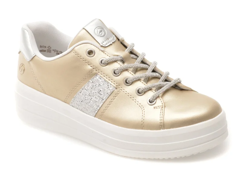 Pantofi sport REMONTE aurii, D1C10, din piele ecologica