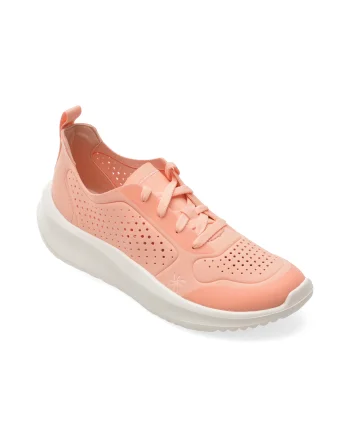 Pantofi sport CLARKS roz, SOLEVANA TIE, din material textil