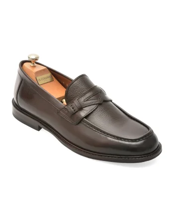 Mocasini eleganti LE COLONEL maro, 73202, din piele naturala