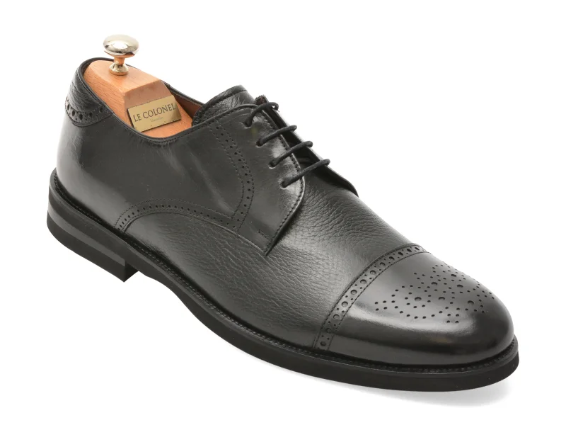 Pantofi eleganti LE COLONEL negri, 44725, din piele naturala
