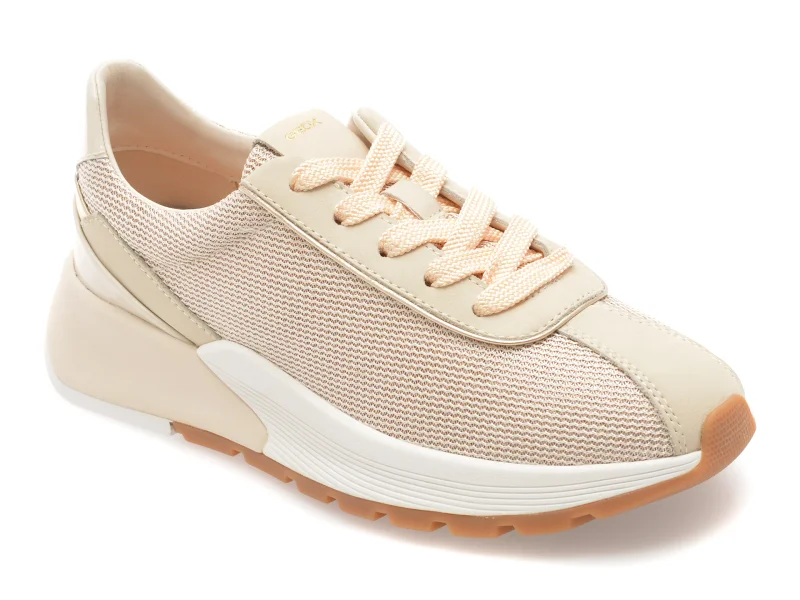 Pantofi sport GEOX bej, D655JA, din material textil