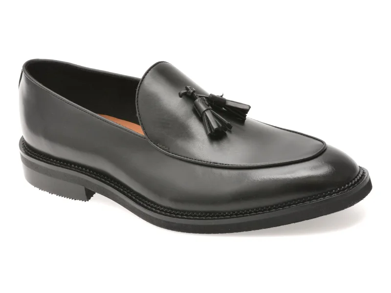 Mocasini eleganti ALDO negri, PORTOS 001, din piele naturala
