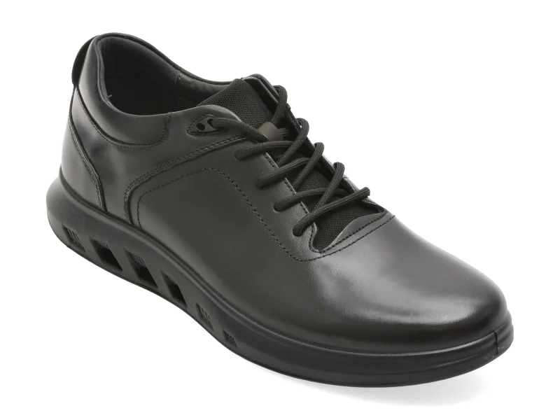 Pantofi OTTER negri, 321809, din piele naturala