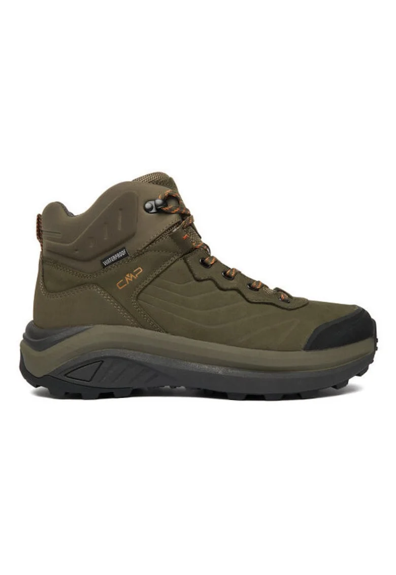 Bocanci barbati,  piele naturala, verde, Verde