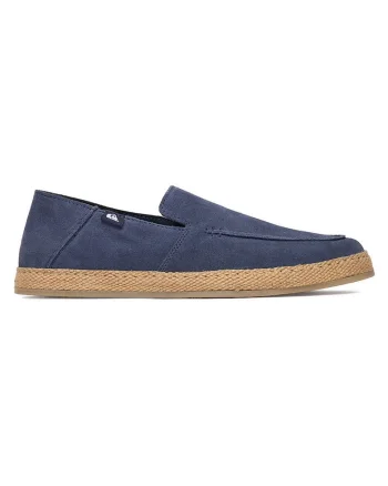 Espadrile barbati  piele intoarsa, bleumarin, rotund,