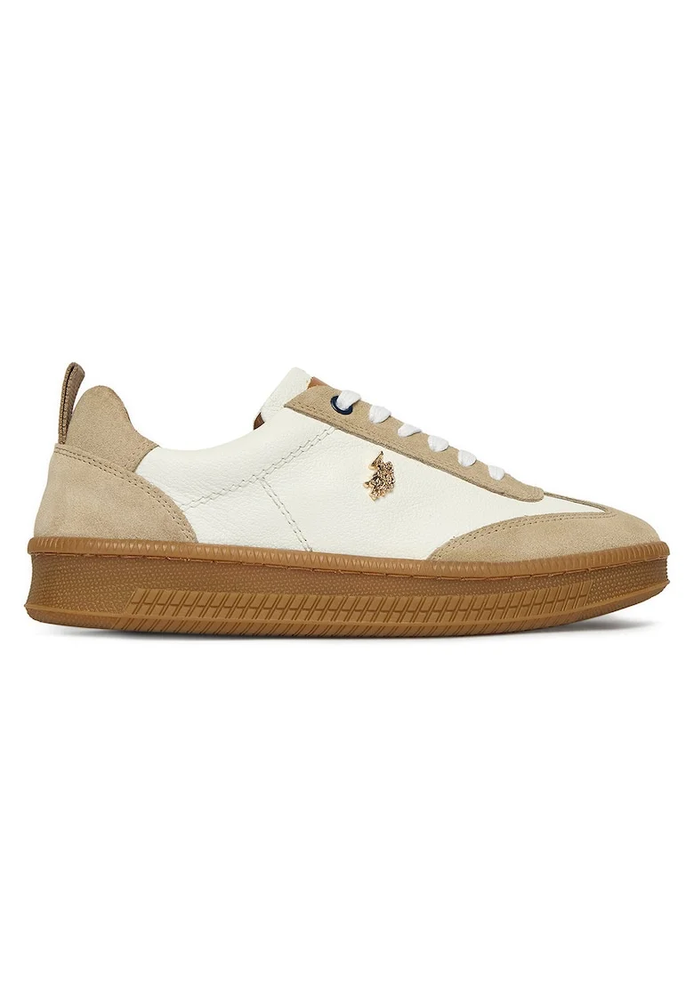 dama,  piele naturala, Alb/Bej