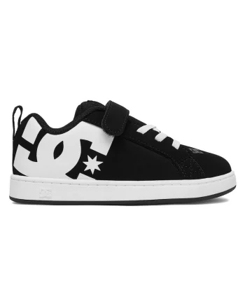 Tenisi  baiat, negru, piele ecologica, velcro