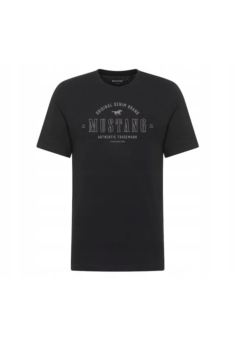 Tricou Barbati,  Negru, 100% Bumbac, Croiala Regular Fit, Design Clasic Casual, Confortabil, Style Alex Black, Negru
