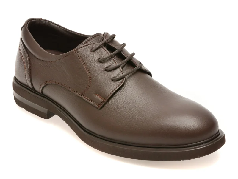 Pantofi eleganti OTTER maro, E1801, din piele naturala