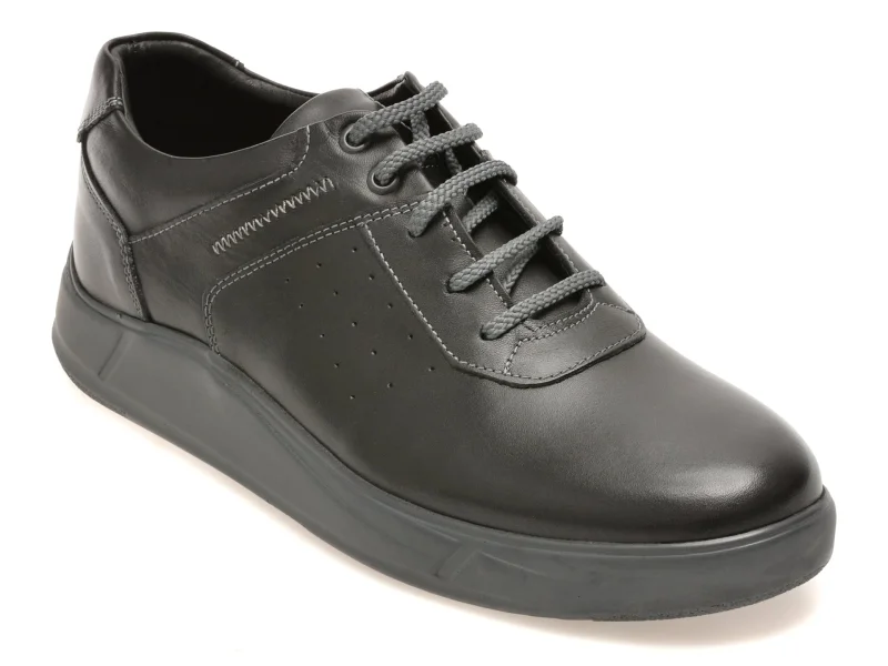 Pantofi sport OTTER negri, 2055273, din piele naturala