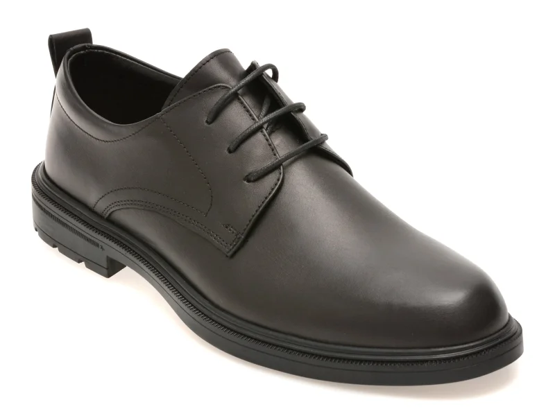 Pantofi eleganti OTTER negri, A60, din piele naturala